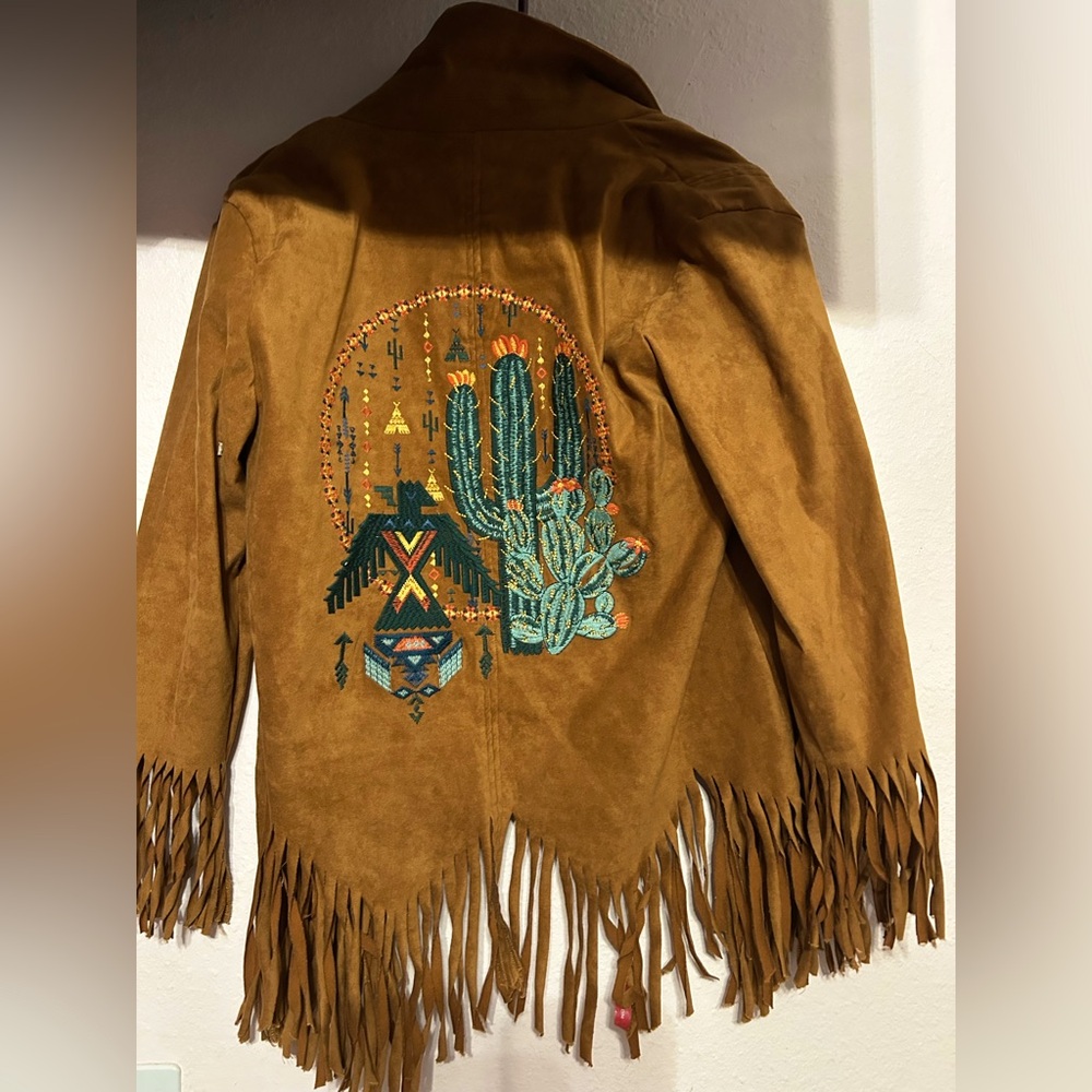 Western Fringe Jacket with design